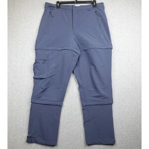North Face Pants Women 14 Blue FlashDry-XD Convertible Zip Off Leg Hiking Camp